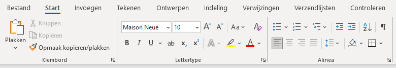 Opmaakmogelijkheden in Word