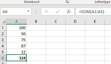 Som-functie optellen celbereik