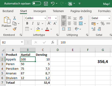 Som-functie en celtype